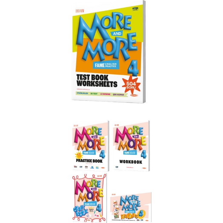 Kurmay Yayınları More And More 4. Sınıf Test Book Worksheets - More And More Practice Book - More And More Workbook - More And More Readers - More... Diğer Fiyatı
