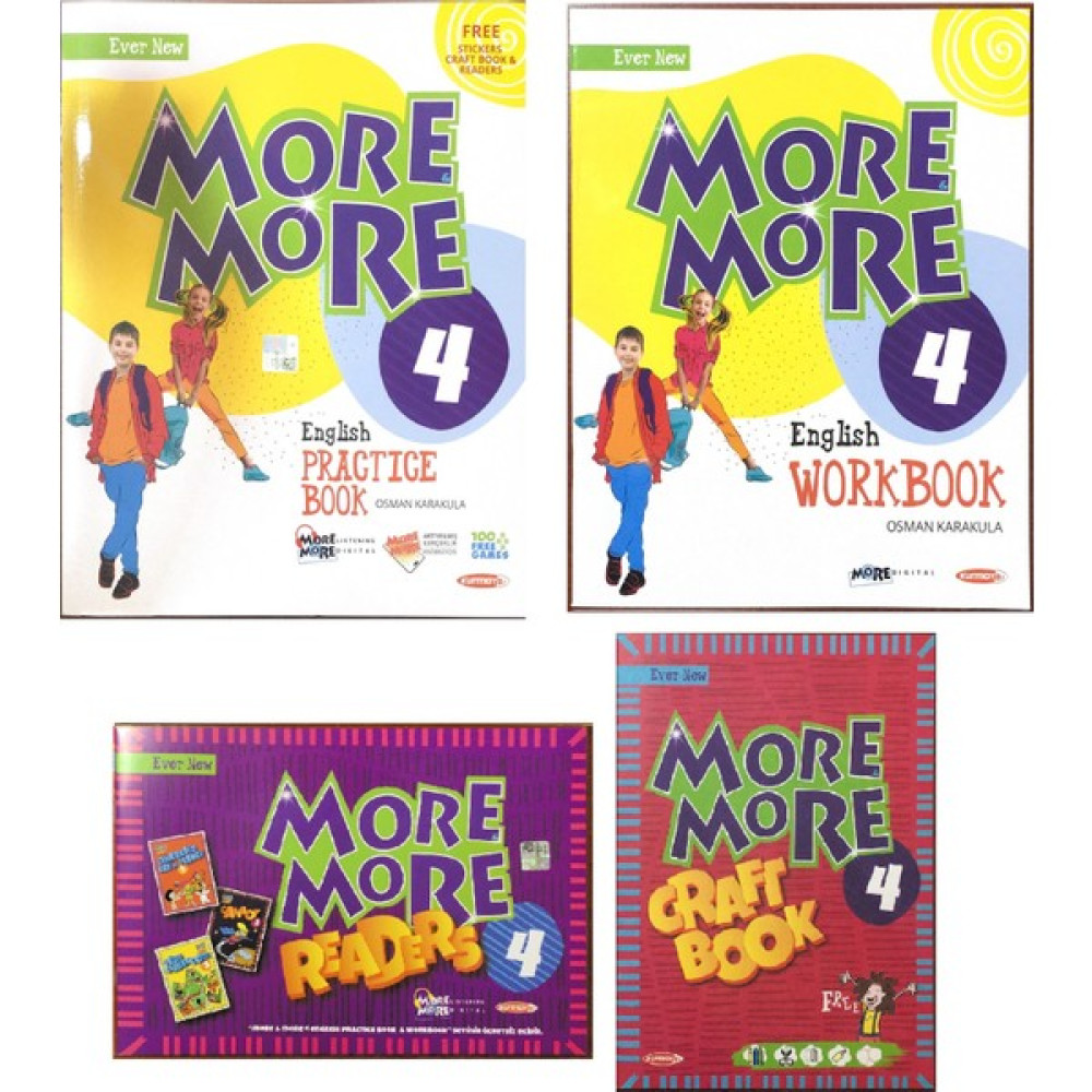 Kurmay Yayınları More & More 4. Sınıf 4 Lü Set Pratice Book 2023 Kaynak Kitapları Fiyatı