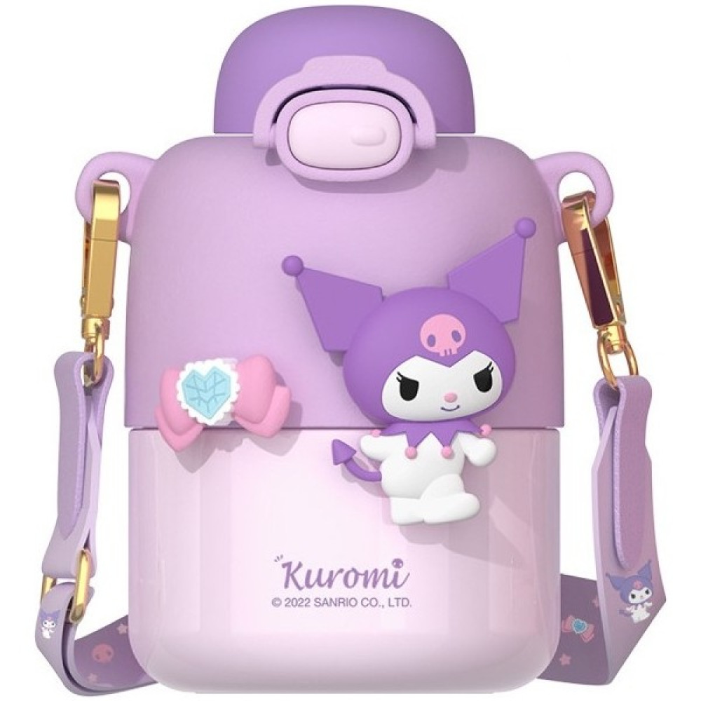 Kuromi 430 ml Paslanmaz Çelik Çocuk Isı Yalıtım Kabı Karikatür Saman Su Isıtıcısı Su Isıtıcısı (Yurt Dışından) - Açık Mor Suluk Fiyatı