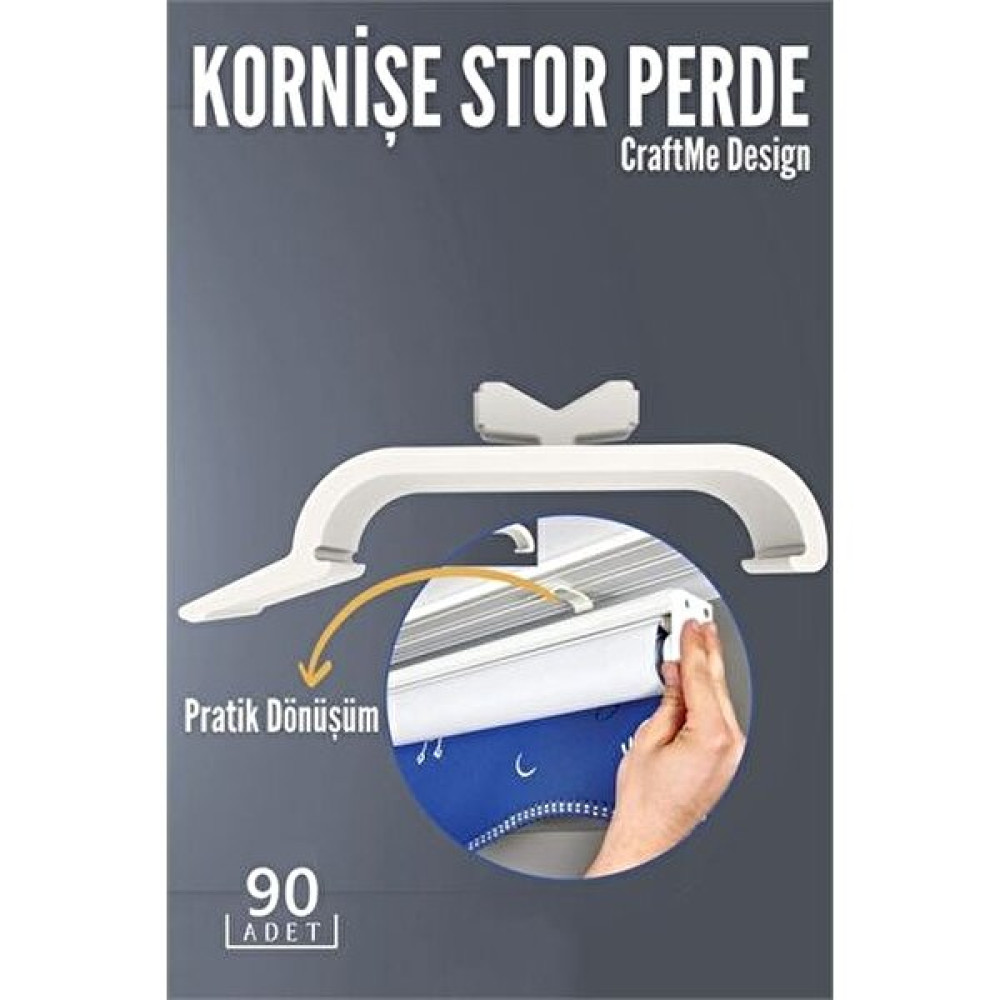 Kurra Store 90 Adet Kornişe Stor Perde Montaj Aparatı 718607 Perde Aksesuarı Fiyatı
