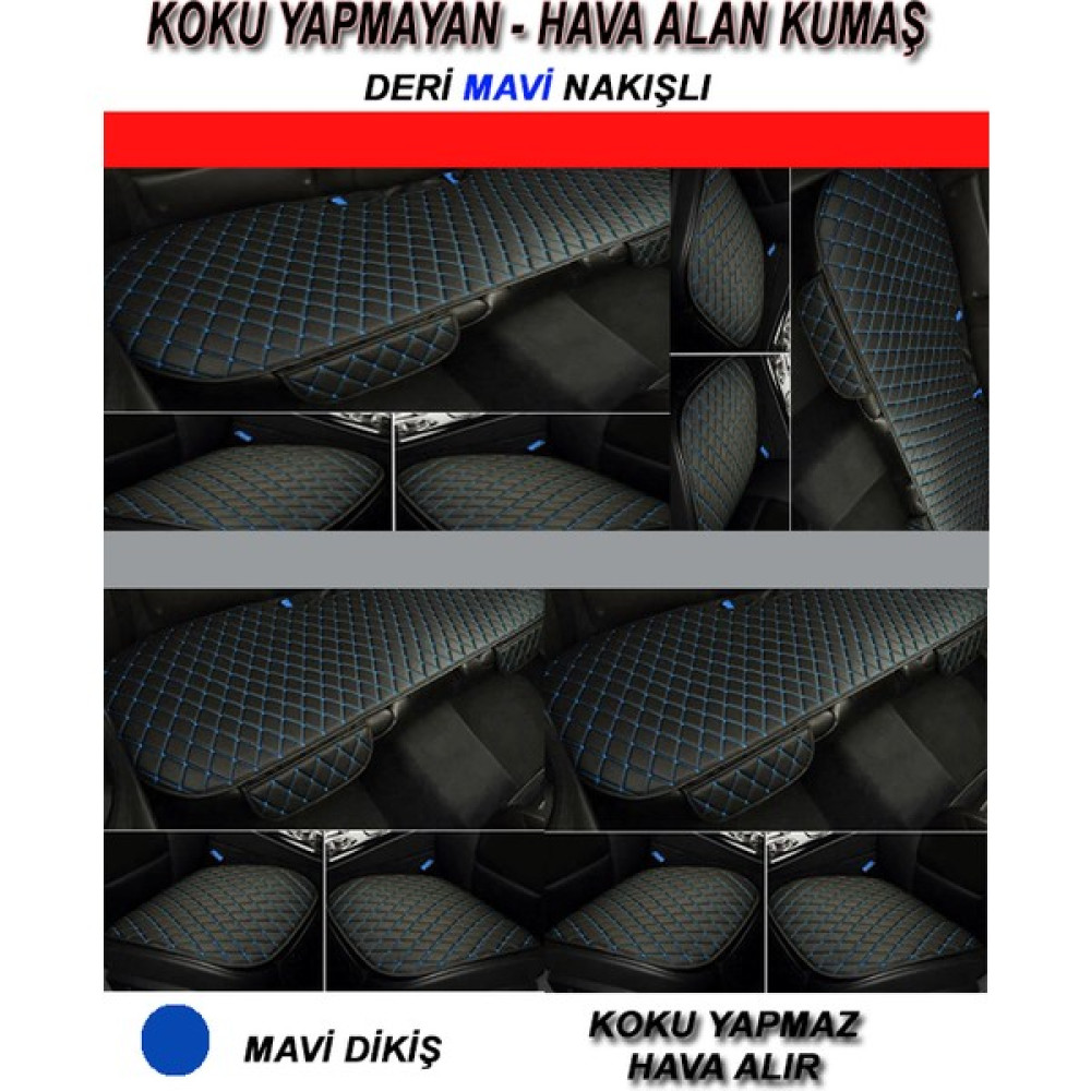 Kurra Store Mıtsubıshı Cold 3lu Koltuk Minderi Siyah-Mavi - Siyah - Mavi Oto Boyaları Fiyatı