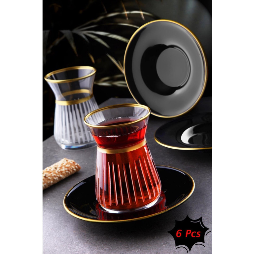 KURT HOME Paşabahçe Irem Siyah Tabak 12 Parça Fincan / Bardak / Kahve Takımı Fiyatı