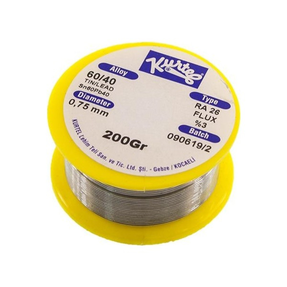 Kurtel 0.75 mm 200GR Lehim Teli (%60 Kalay / %40 Kurşun) Oto Boyaları Fiyatı
