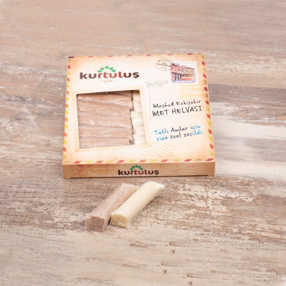 Kurtuluş Özel Kutu Met Helvası Kakaolu ve Sade (400GR) - 400 gr Diğer Fiyatı