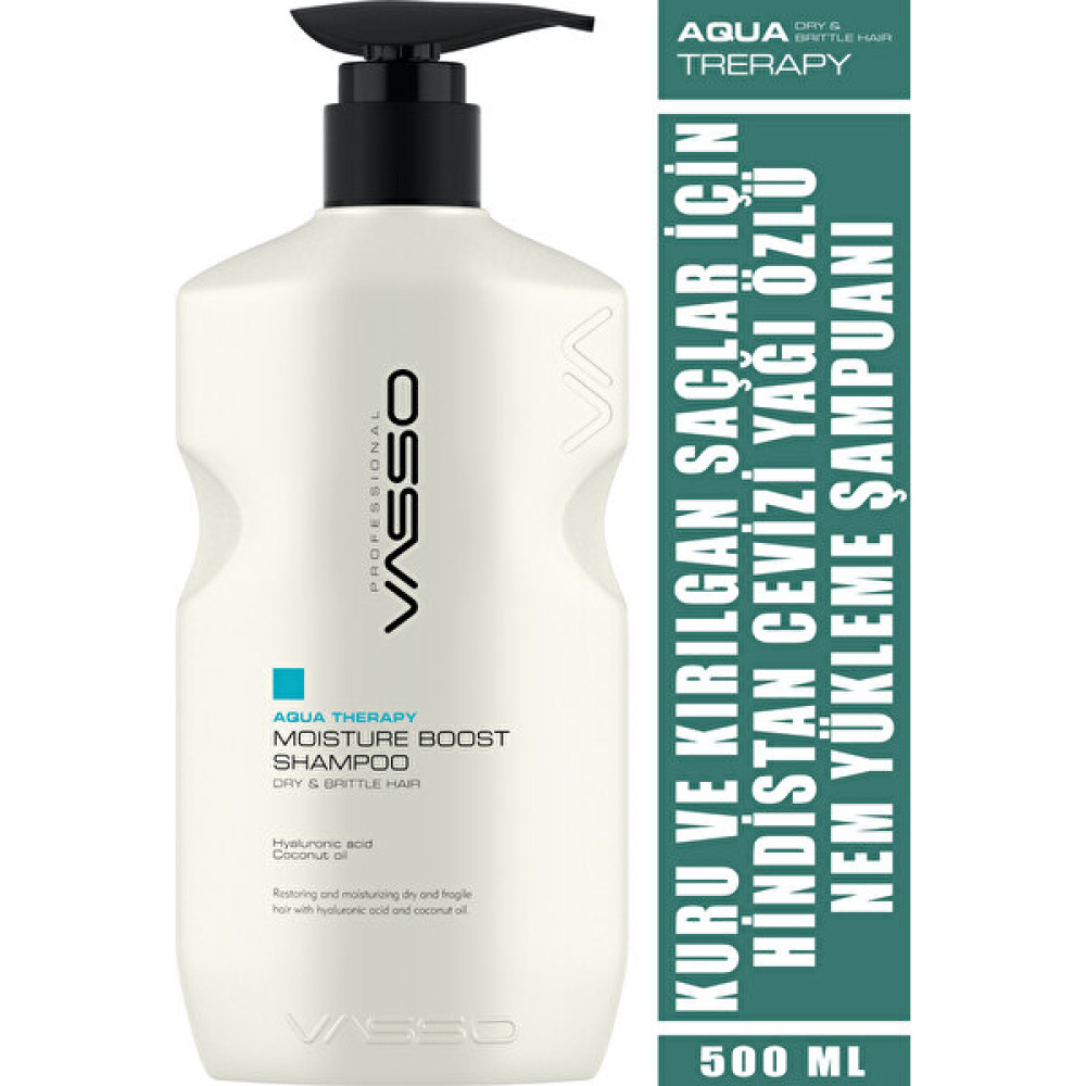 Kuru Ve Kırılgan Saçlar Için Hindistan Cevizi Yağı Özlü Nem Yükleme Şampuanı - Vasso Aqua 500 ml Şampuan ve Saç Kremi Fiyatı