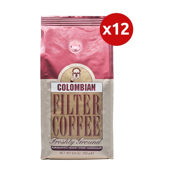 Kurukahveci Mehmet Efendi Colombian Filter Coffee 250 gr x 12'li Kahve Fiyatı