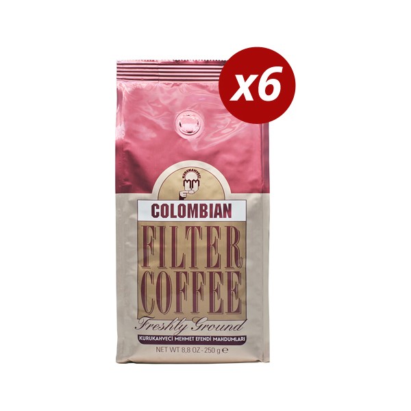 Kurukahveci Mehmet Efendi Colombian Filter Coffee 250gr 6 'I Set - 250 gr Kahve Fiyatı