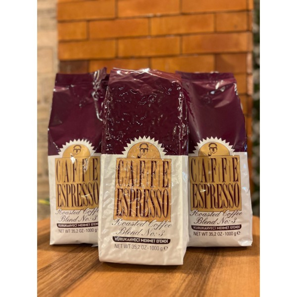 Kurukahveci Mehmet Efendi Espresso Çekirdek Kahve 100 gr x 3 Adet Kahve Fiyatı