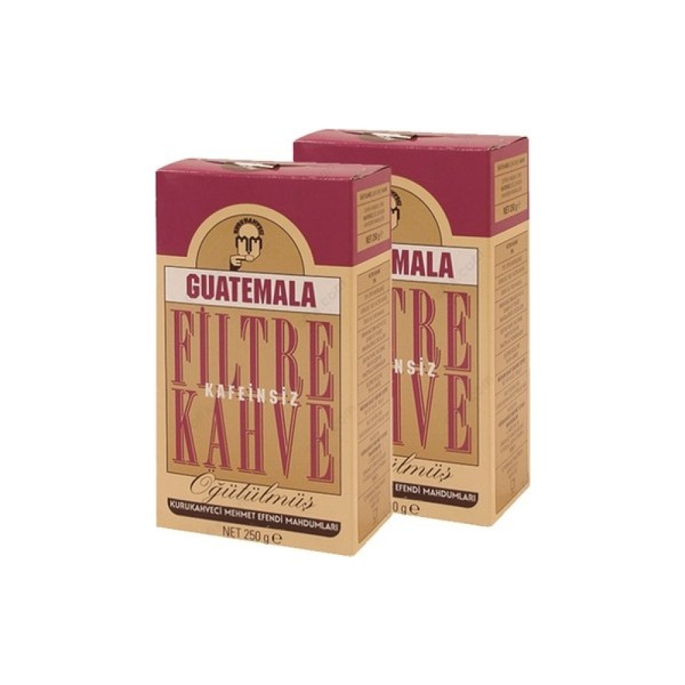 Kurukahveci Mehmet Efendi Guatemala Kafeinsiz Filtre Kahve 250 gr X2 - Türk Kahvesi Kahve Fiyatı