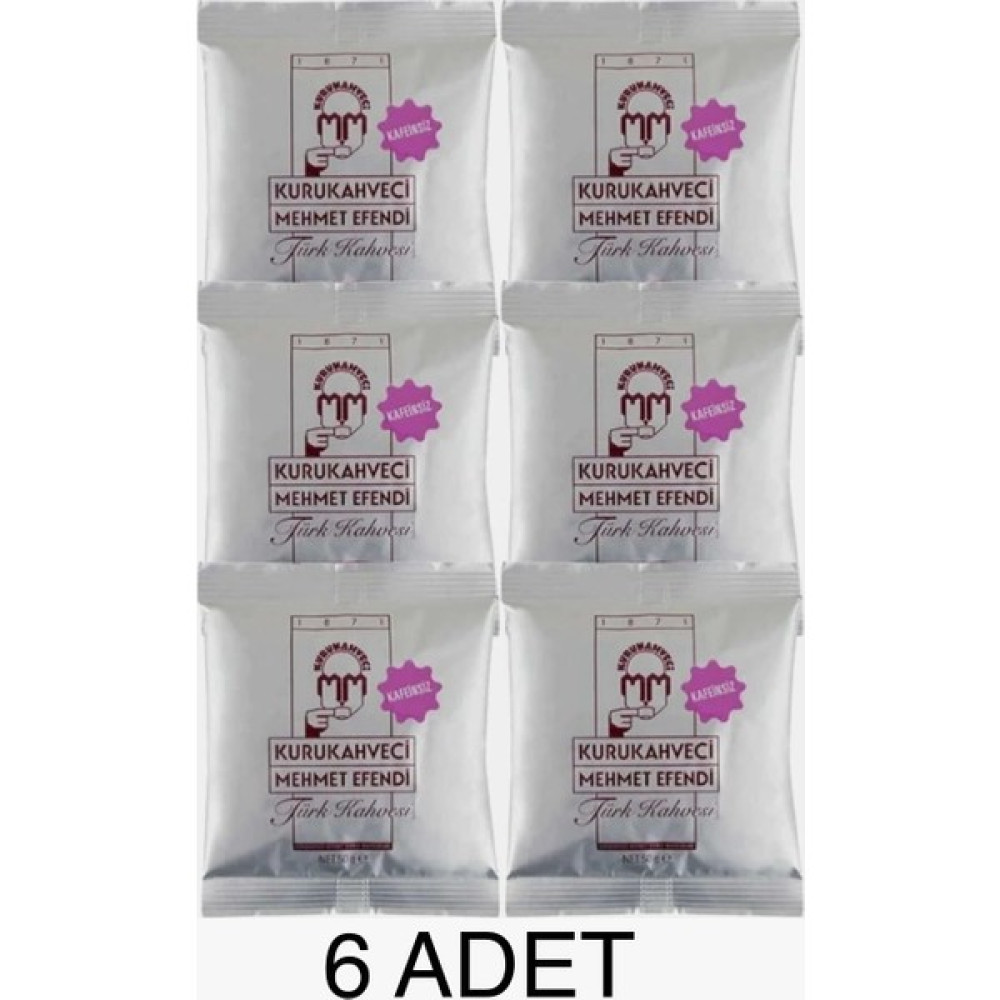 Kurukahveci Mehmet Efendi Kafeinsiz Türk Kahvesi 6x50 gr Kahve Fiyatı