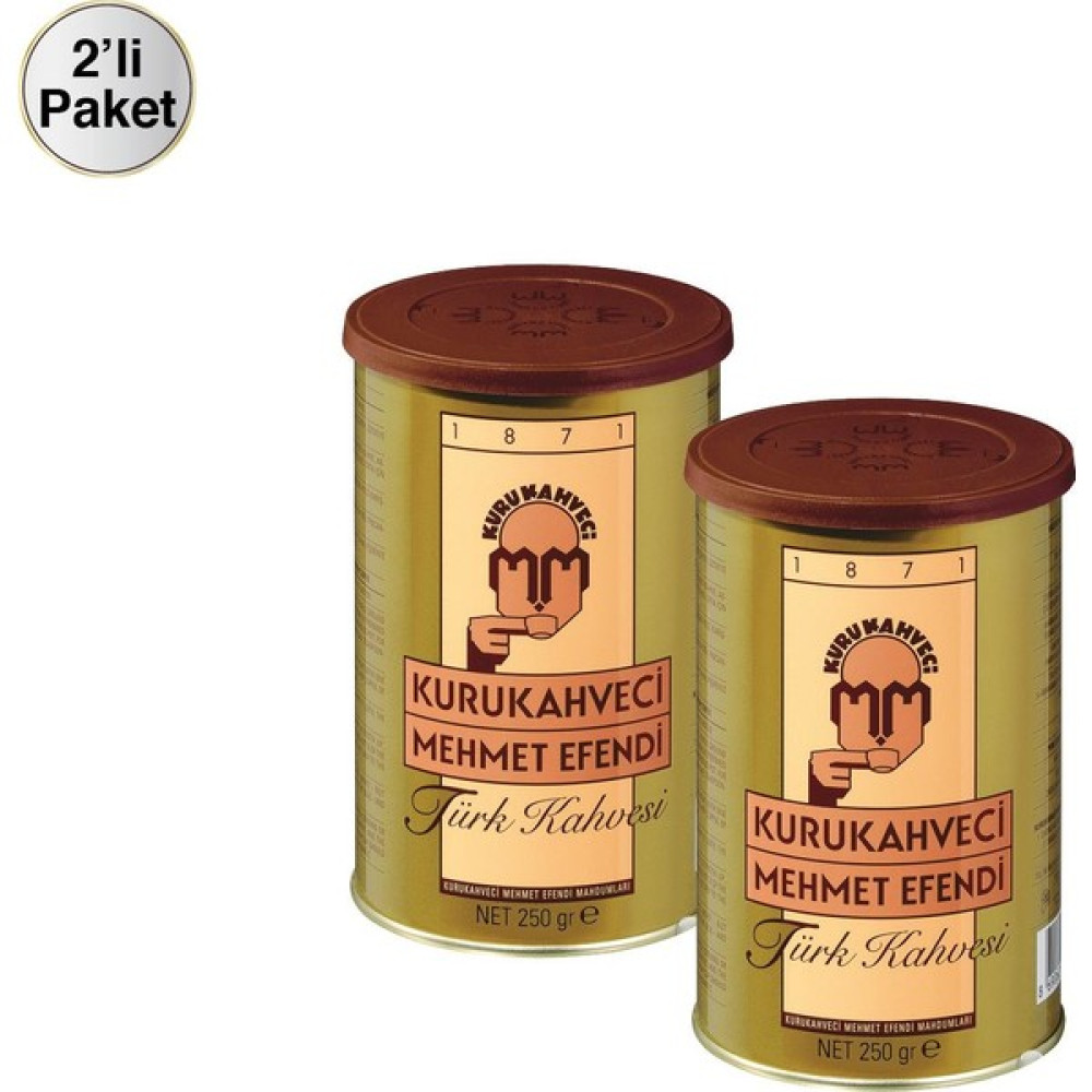 Kurukahveci Mehmet Efendi Kahve Teneke 250 gr x 2 - 500 gr Kahve Fiyatı
