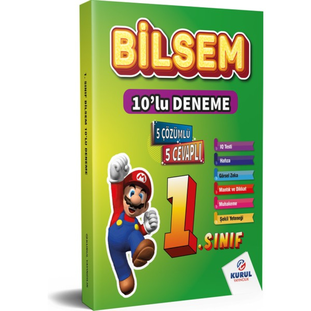 Kurul Yayıncılık 2024 1. Sınıf BİLSEM Hazırlık Çözümlü 10 Deneme Sınavı Kaynak Kitapları Fiyatı
