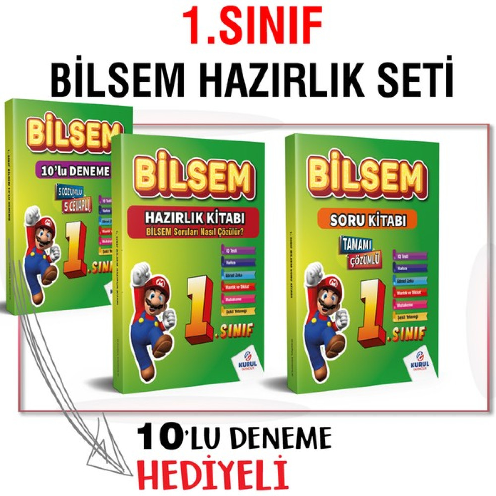 Kurul Yayıncılık 2024 1.sınıf Bilsem Hazırlık Seti Konu Soru Deneme 3'lü Set Tüm Dersler Fiyatı
