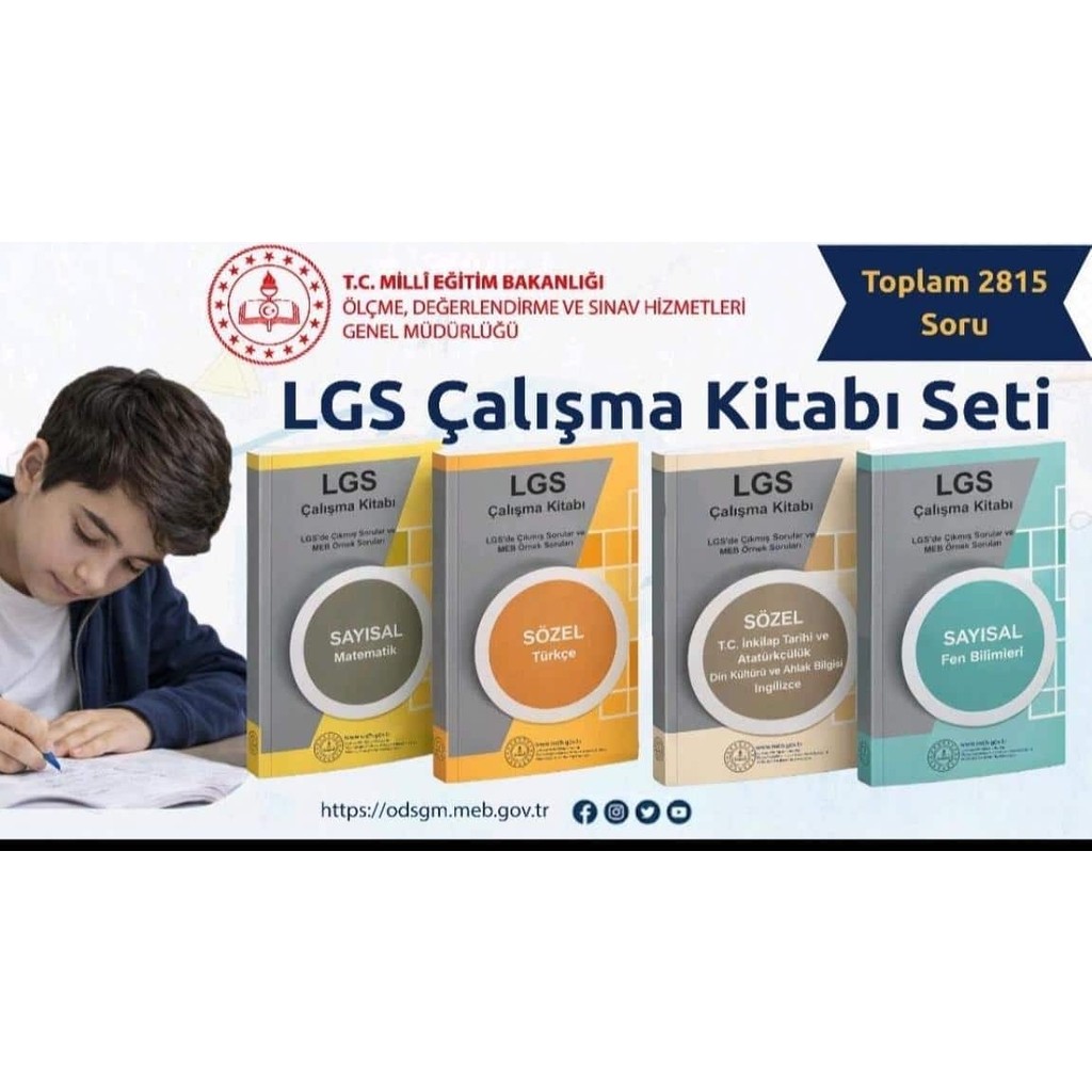 Kurul Yayıncılık 2026 Nisan Dahil 8.sınıf Lgs Çıkmış Sorular ve Meb Örnek Soruları Çalışma Kitabı 4lü Set Renkli Kaynak Kitapları Fiyatı