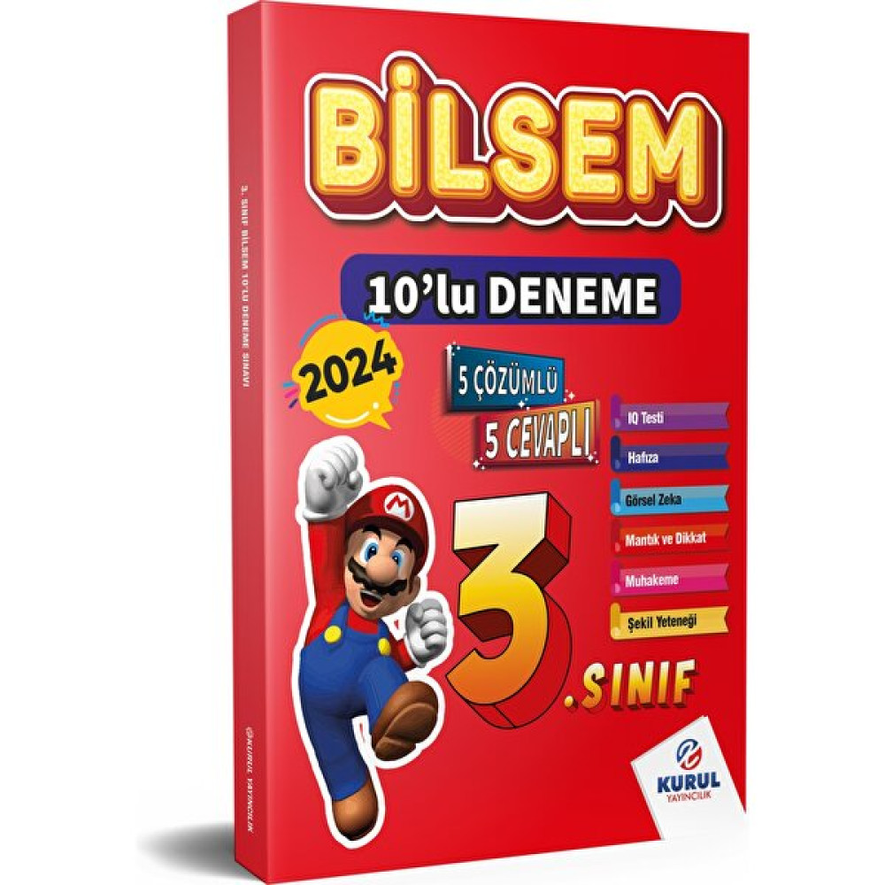 Kurul Yayıncılık 3. Sınıf BİLSEM Hazırlık Çözümlü 10 Deneme Sınavı Kaynak Kitapları Fiyatı