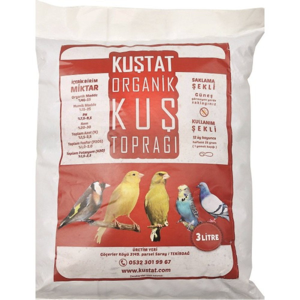 Kuştat Organik Kuş Toprak 3 Litre Evcil Hayvan Ürünleri Fiyatı