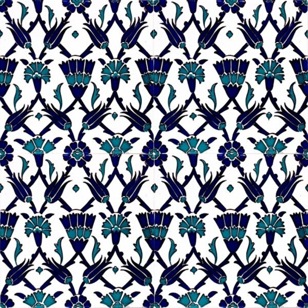 Kütahya Çini Yapı Tasarım AC64A 20X20 cm 4 Adet Çini Karo Yer / Yüzey Kaplamaları Fiyatı