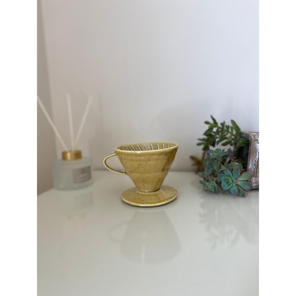 Kütahya Hedef Çini Artistik Sırlı Harıo V60 Dripper Kahve Demleme Ekipmanı French Press Fiyatı