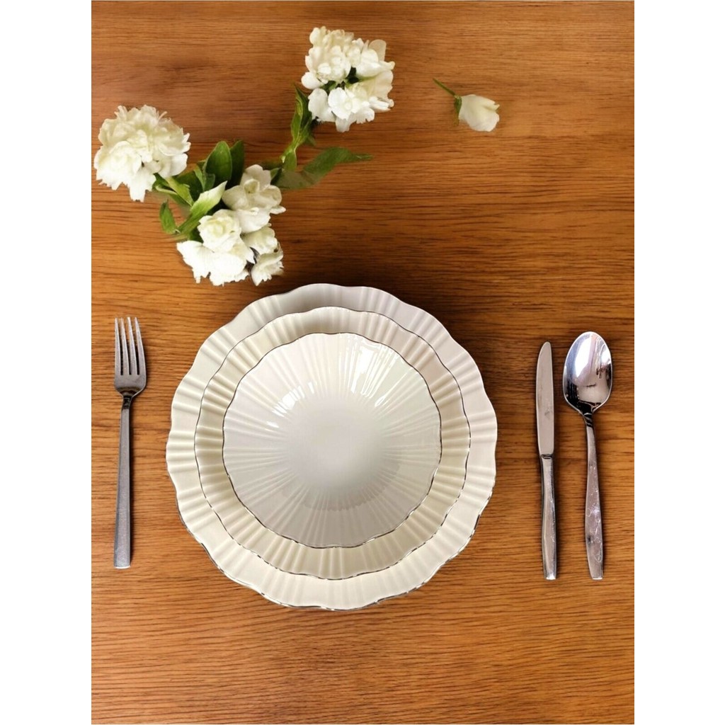 Kütahya Home Timeless Elegance Yemek Takımı 24 Parça Gerçek Gümüş Lüks Modern Diğer Fiyatı
