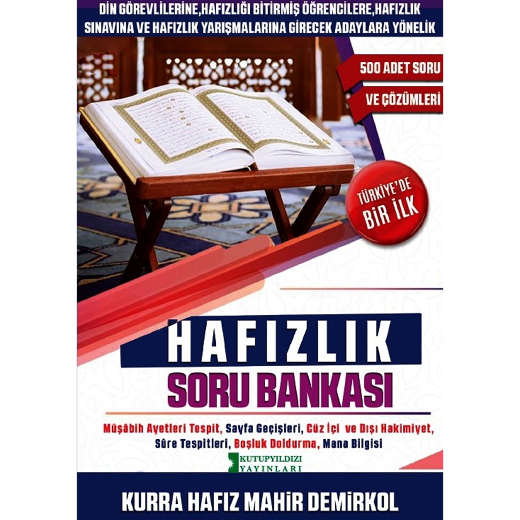 Kutup Yıldızı Yayınları Hafızlık Soru Bankası 368 Sayfa Mahir Demirkol Türkiye'de Bir İlk Din Kitapları Fiyatı