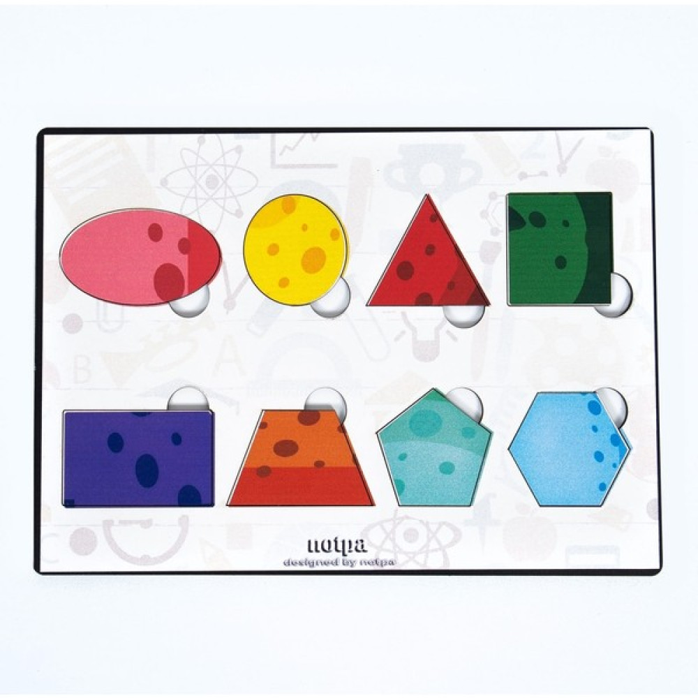 KutuTR Ahşap Geometrik Puzzle 25X18CM, Geometrik Şekiller Bebek, Çocuk ve Okul Öncesi Için Puzzle Eğitici Oyuncak Fiyatı