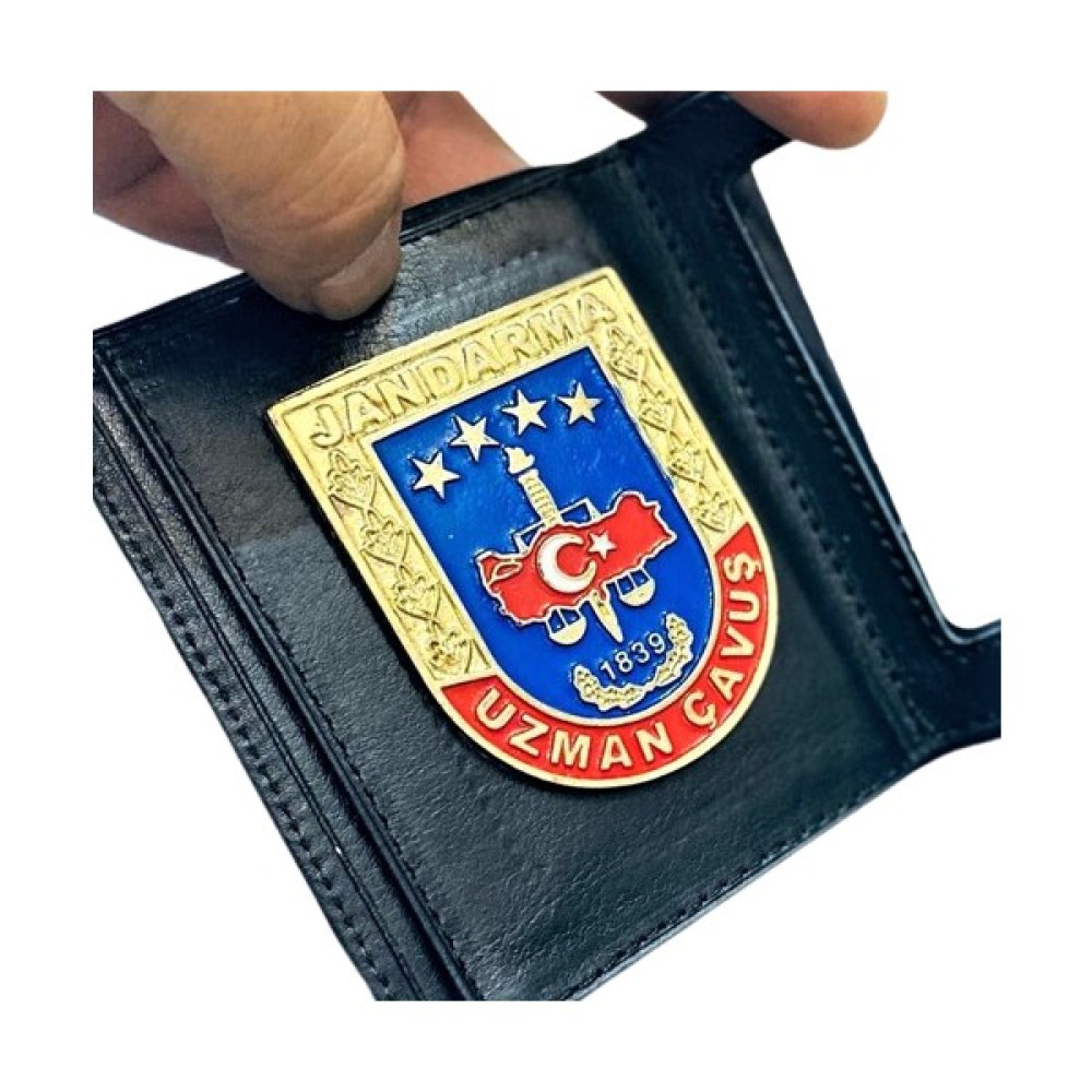 Kuyumcudan Jandarma Uzman Çavuş Rozetli Cüzdan Erkek Cüzdan Fiyatı
