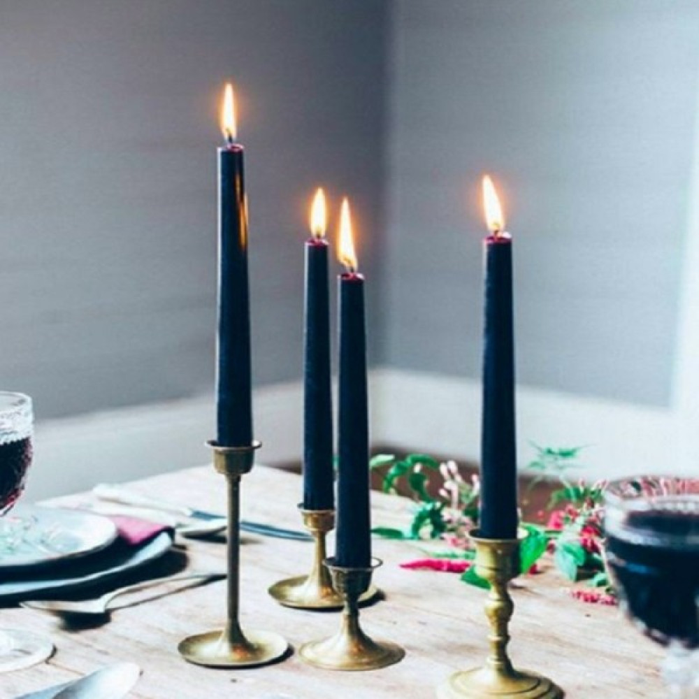 Kuzey 10 Adet Black Candlestıck Siyah Şamdan Mumu Siyah Mum Siyah Masa Mumu Siyah Kalın Uzun Mum Dekor Mum Dekoratif Mum Fiyatı