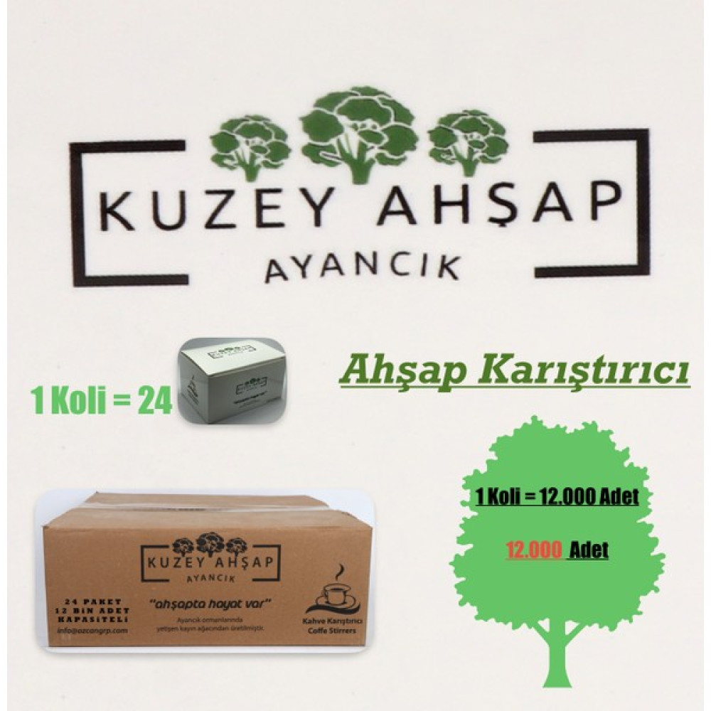 Kuzey Ahşap Ahşap Çay Kahve Karıştırıcı 24 x 500 Adet Mutfak Sarf Malzemeleri Fiyatı
