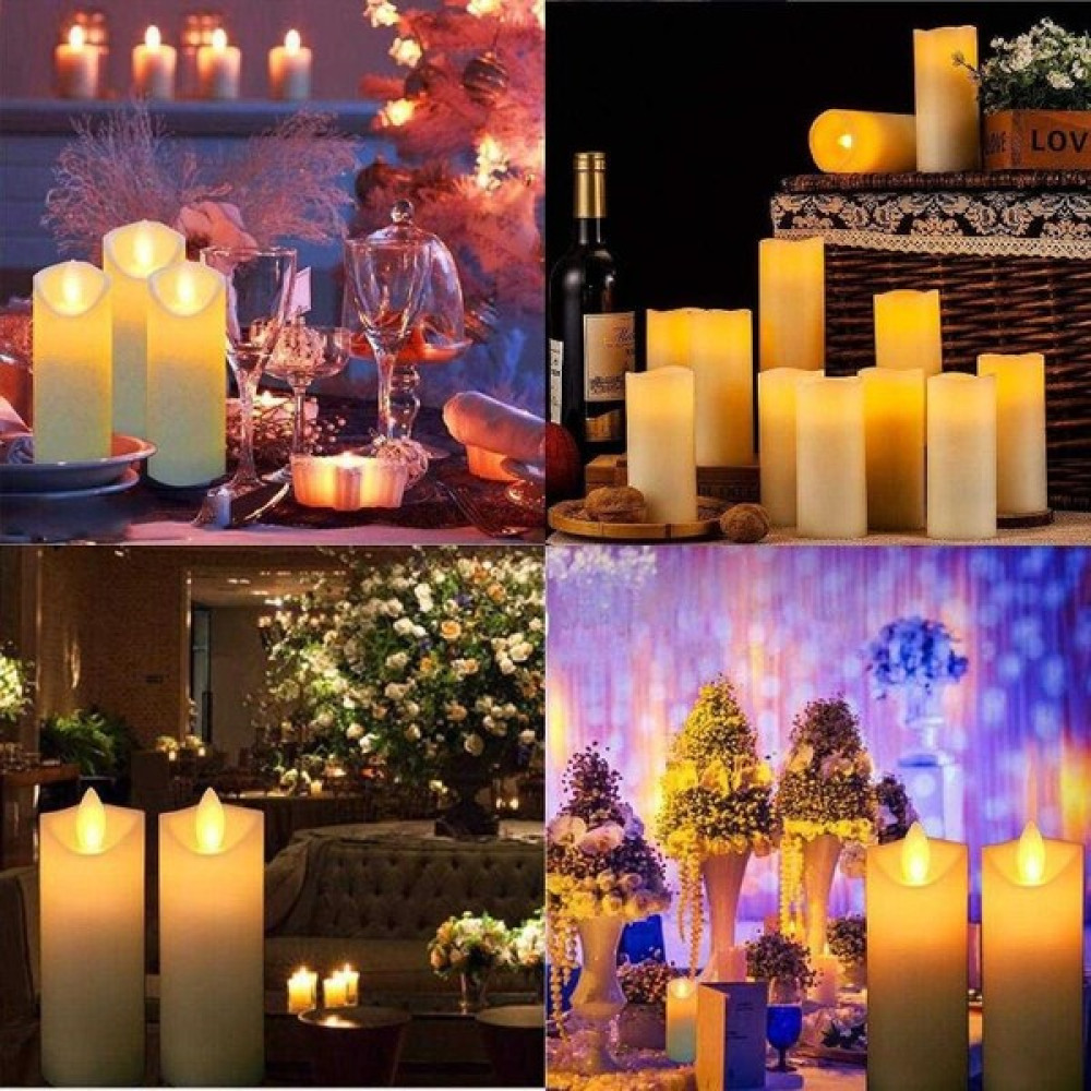 Kuzey LED Light Candles 6 Adet LED Işıklı Mum Titrek Sallanan Mum Işıklı Mum LED Mum Pilli Mum Romantik Mum - Kırmızı - 24 Adet Dekoratif Mum Fiyatı