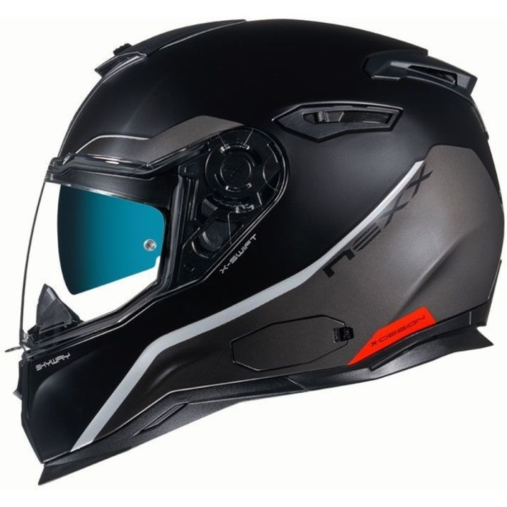 Kuzey Motor Nexx SX.100 Skyway Mat Siyah-Gri Kask - 2XL Motorsiklet Kaskları Fiyatı
