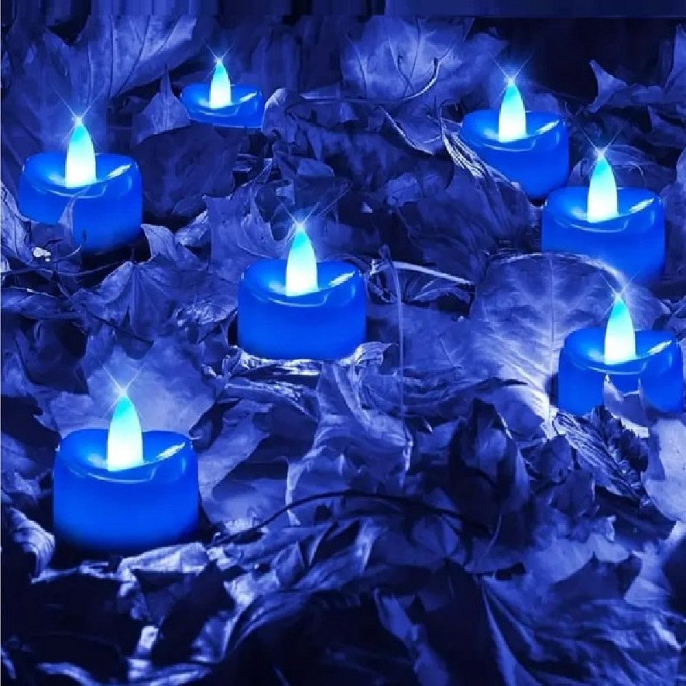 Kuzey Oyuncak 48 Adet Mavi LED Işıklı Mum Mavi LED Mum Mavi Işıklı Mum Işıklı Yılbaşı Mumu Blue LED Light Candles Dekoratif Mum Fiyatı