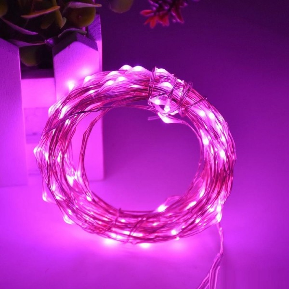 Kuzey Oyuncak Dekor Düğün Işıkları Pembe Pilli LED Işık Pembe 10 Metre LED Işık Pembe Pilli Işık Pink LED Light Led Aydınlatmalar Fiyatı