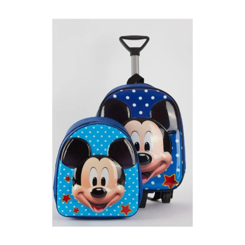 Kuzey Trend Mickey Mouse Çekçekli Anaokulu Çantası + Mini Mickey Mause Sırt Çantası Ikili Takım Okul & Evrak Çantaları Fiyatı