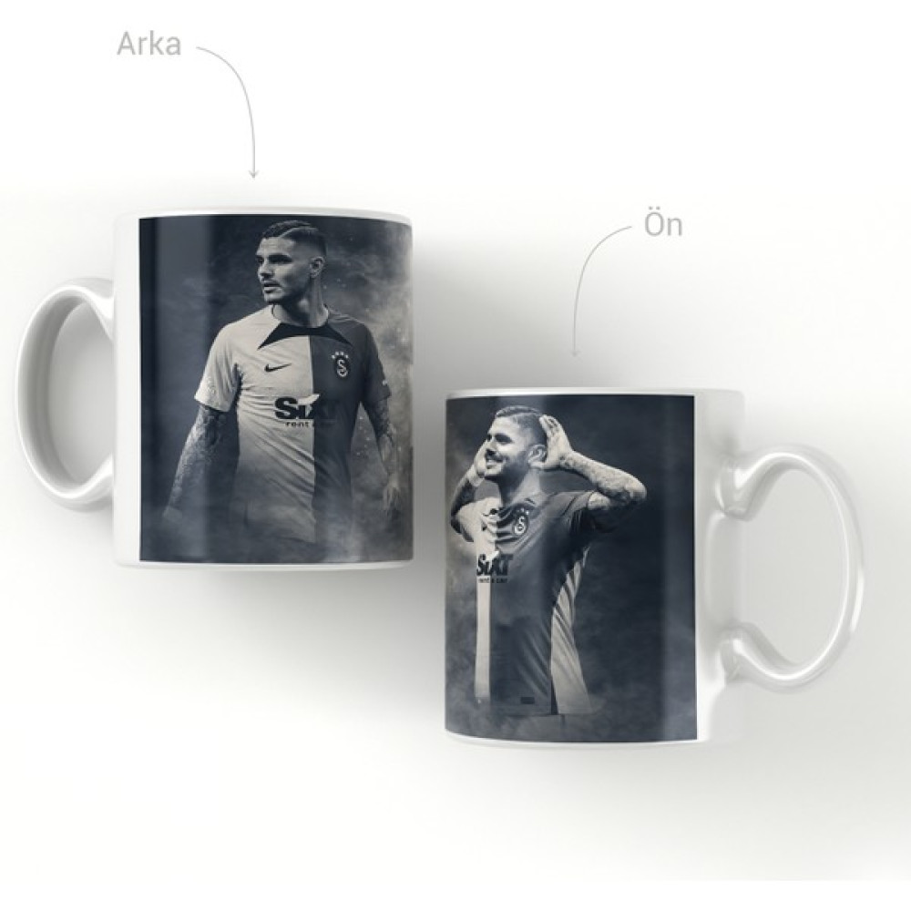 Kuzgun Icardi Fotoğraf Baskılı Kupa Bardak - Beyaz - 280 ml Fincan / Bardak / Kahve Takımı Fiyatı