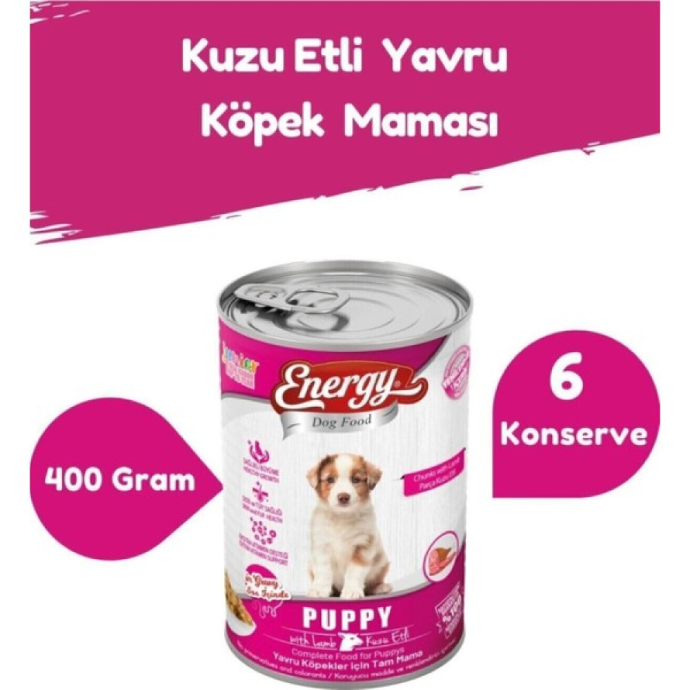 Kuzu Etli Yavru Köpek Maması-400 Gram-6 Konserve Evcil Hayvan Ürünleri Fiyatı