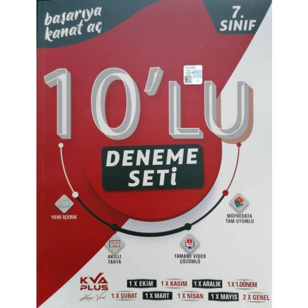 Kva Plus 7.sınıf 10'lu Deneme Seti Kırmızı Seri - Koray Varol 7.sınıf Kaynak Kitapları Fiyatı