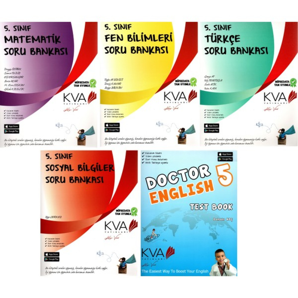 Kva Yayınları 5. Sınıf Soru Bankası Seti 5 Kitap Tüm Dersler Fiyatı