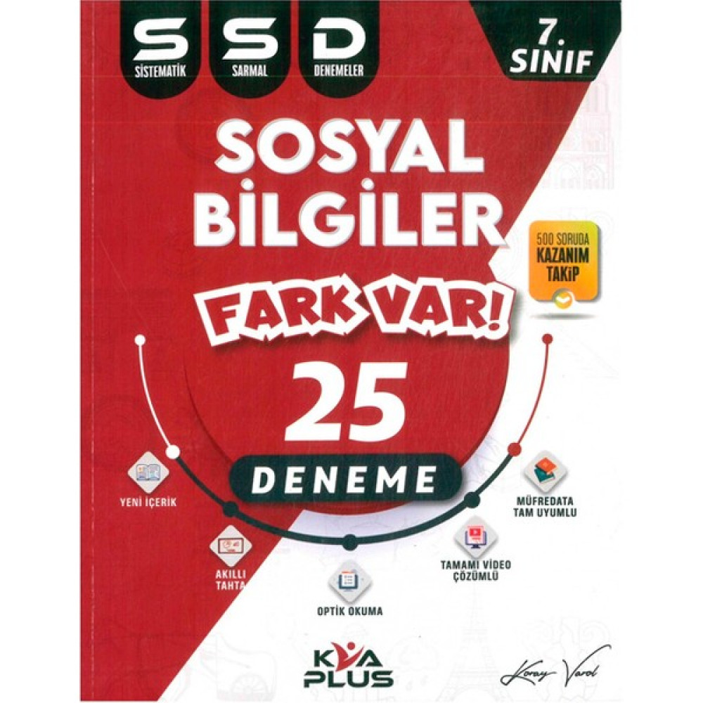 KVA Yayınları 7. Sınıf Sosyal Bilgiler 25 Sistematik Sarmal Deneme Kaynak Kitapları Fiyatı