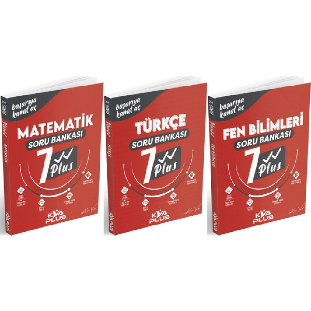 KVA Yayınları Kva 7. Sınıf Matematik + Türkçe + Fen Bilimleri Plus Soru Seti 3 Kitap 2023 Kaynak Kitapları Fiyatı