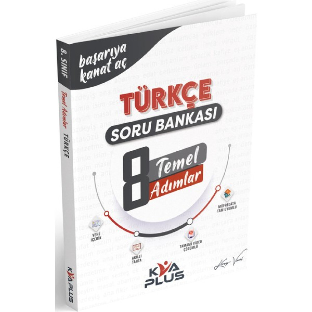 KVA Yayınları Kva 8. Sınıf Türkçe Temel Adımlar Soru Bankası 2023 Ders Sınav Kitapları Fiyatı