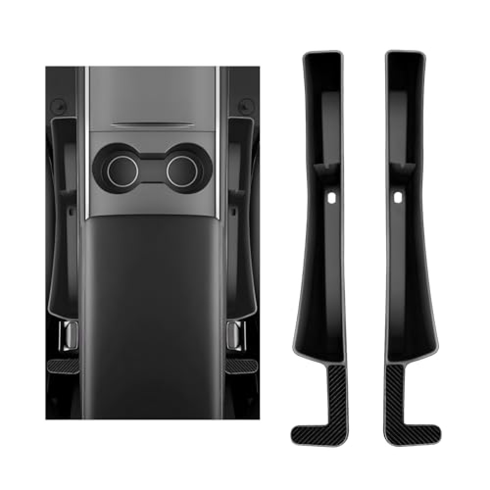 KVAEY 2PCS Car Seat Gap Filler, Automotive Seat Organizer Fill The Gap Between Seat and Console, Universal Car Gap Seat Storage for Phone Wallets and Keys, Car Accessories (Black)