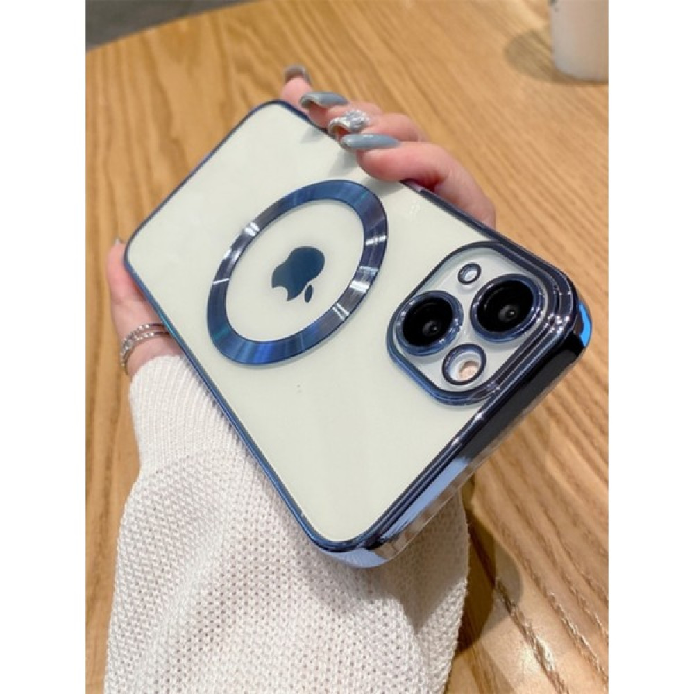 KVK Privacy Apple iPhone 13 Kılıf Luxury Logo Detaylı Kenarları Renkli Kamera Korumalı Kılıf Sierra Blue Cep Telefonu Kılıfı Fiyatı