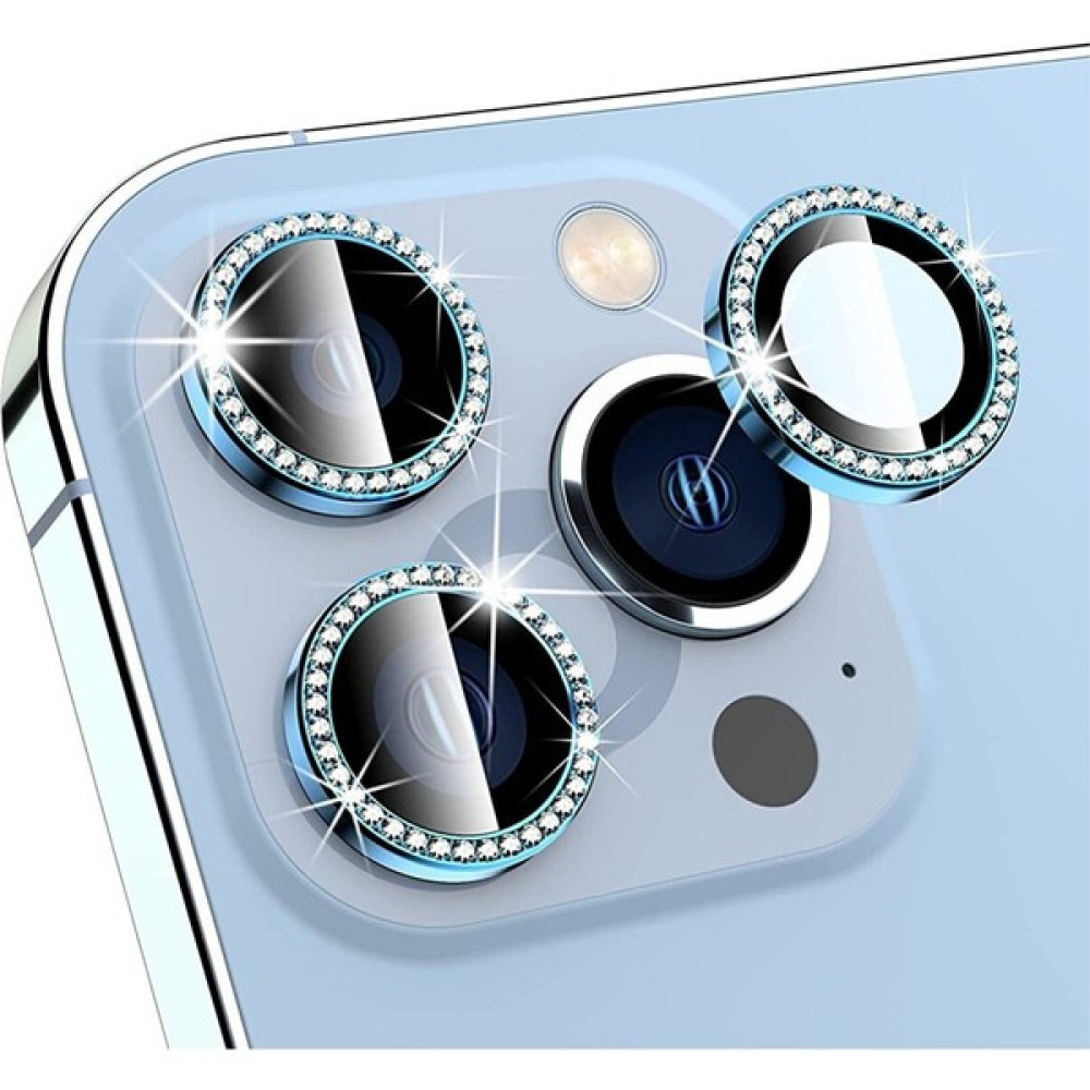 KVK Privacy Apple iPhone 14 / 14 Plus Uyumlu Mavi Taşlı Kamera Lensi Koruyucu Cep Telefonu Kılıfı Fiyatı