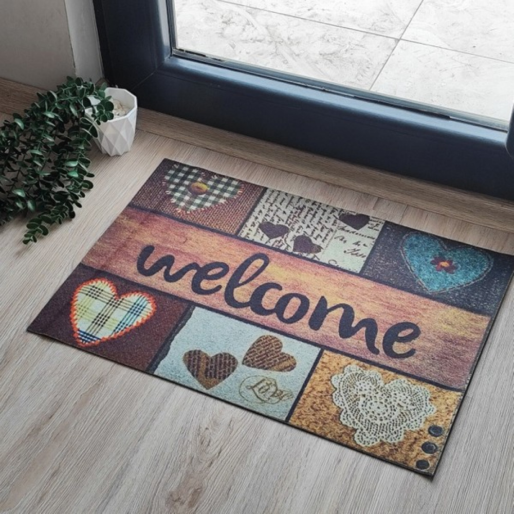 kvothe "welcome" Kapı Önü Paspası - 45 x 65 cm - Renkli Paspas Fiyatı