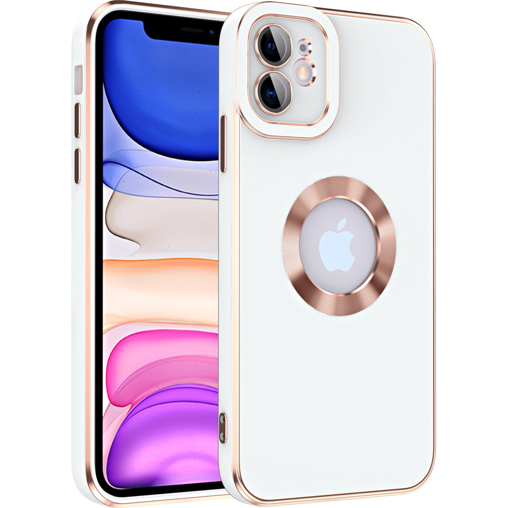 Kvy Iphone 12 Kamera Korumalı Renkli Kenarlı Kongo Kılıf + Ekran Koruyucu - Beyaz Cep Telefonu Kılıfı Fiyatı