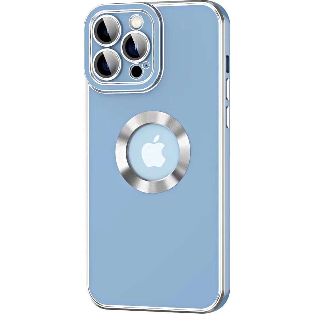 Kvy Iphone 12 Pro Max Kamera Korumalı Renkli Kenarlı Kongo Kılıf + Ekran Koruyucu - Açık Mavi Cep Telefonu Kılıfı Fiyatı