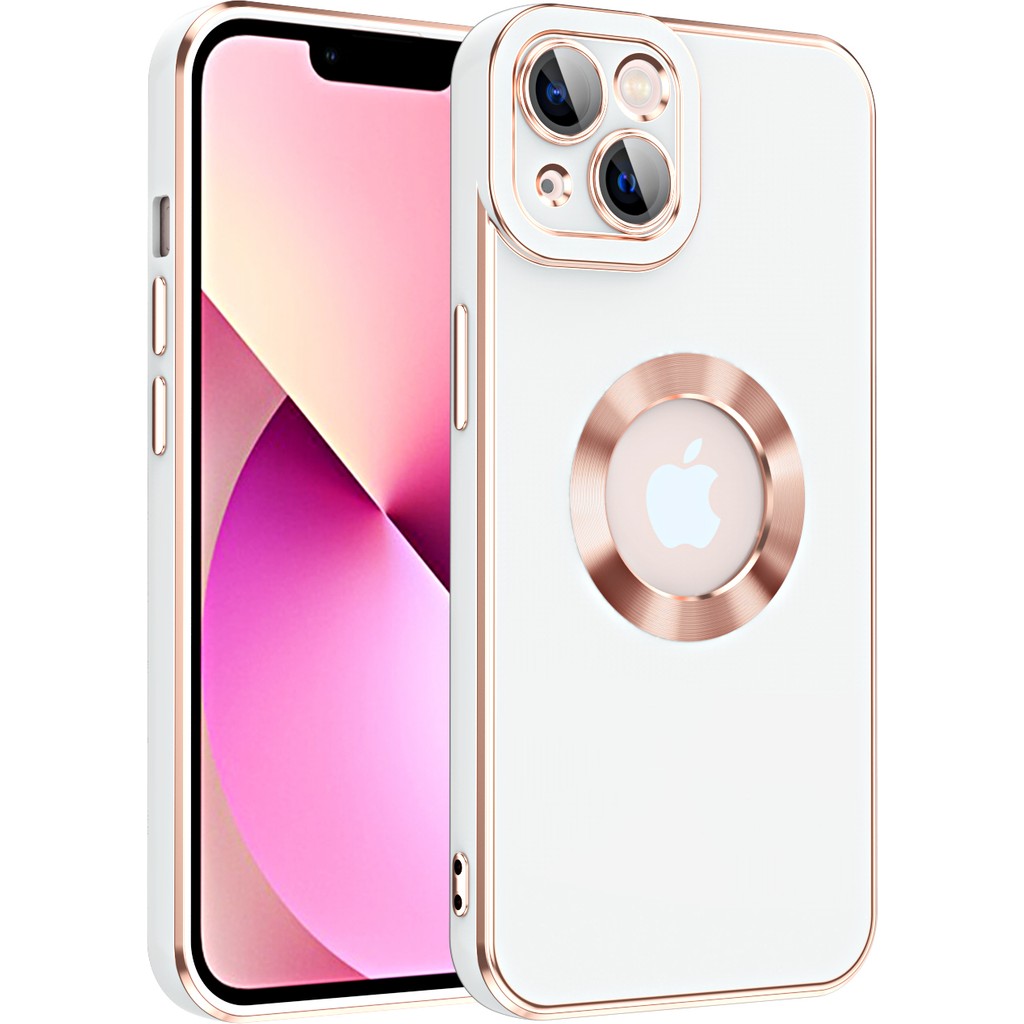 Kvy Iphone 13 Kamera Korumalı Renkli Kenarlı Kongo Kılıf + Kırılmaz Ekran Koruyucu - Beyaz Cep Telefonu Kılıfı Fiyatı