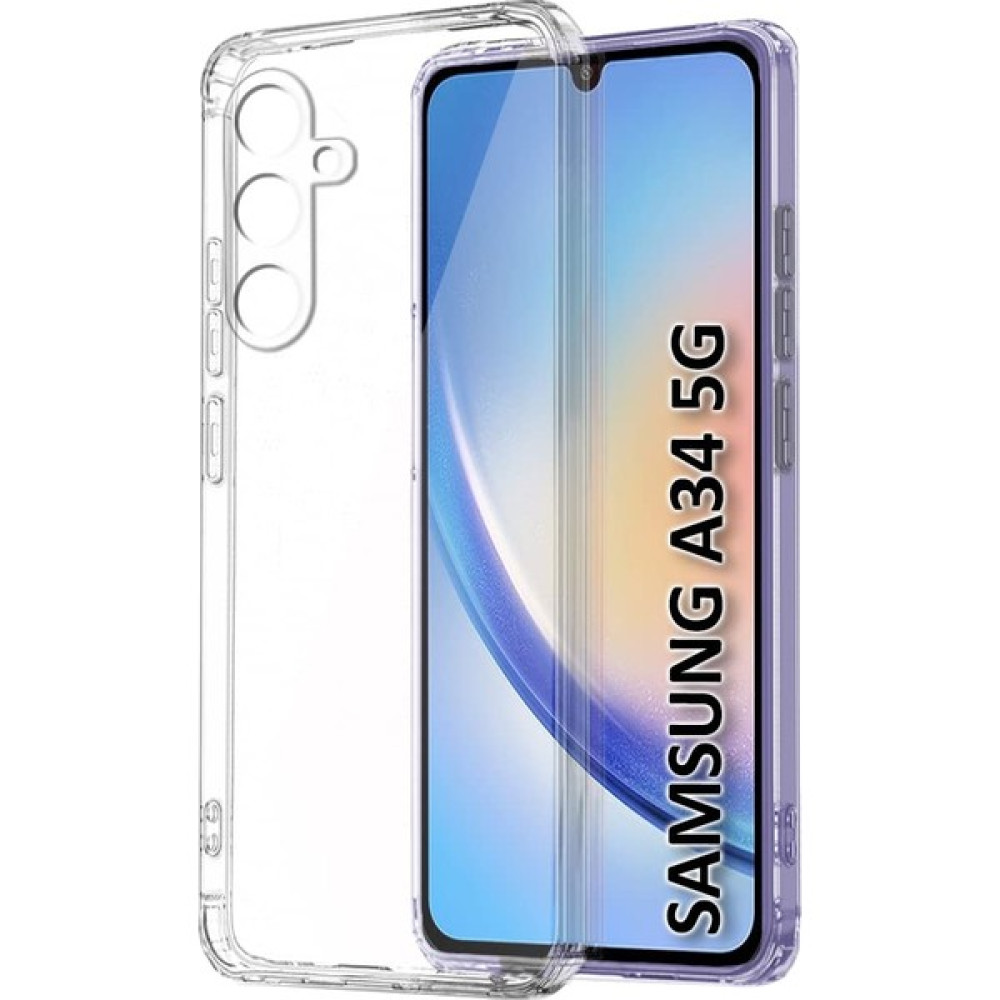 Kvy Samsung Galaxy A34 Kamera Korumalı Süper Silikon Kılıf - Şeffaf - Samsung Galaxy A34 Cep Telefonu Kılıfı Fiyatı