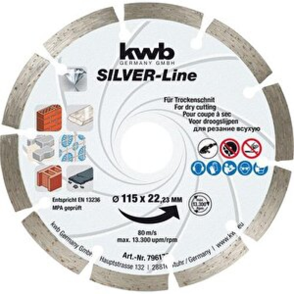 KWB Kwb Elmas Kesici Disk 115x22,33mm 49796170 Siyah Elektrikli El Aletleri Fiyatı