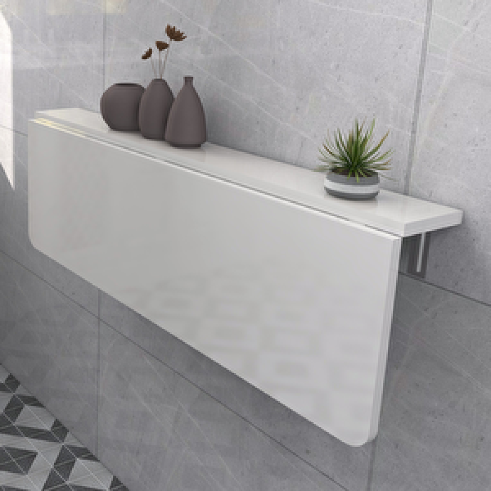 Kydonia Home 60x110 Cm Oval Köşeli Sabit Raflı Duvara Monte Kırma Katlanır Masa Parlak Beyaz 60x110 cm Yemek & Mutfak Masası Fiyatı